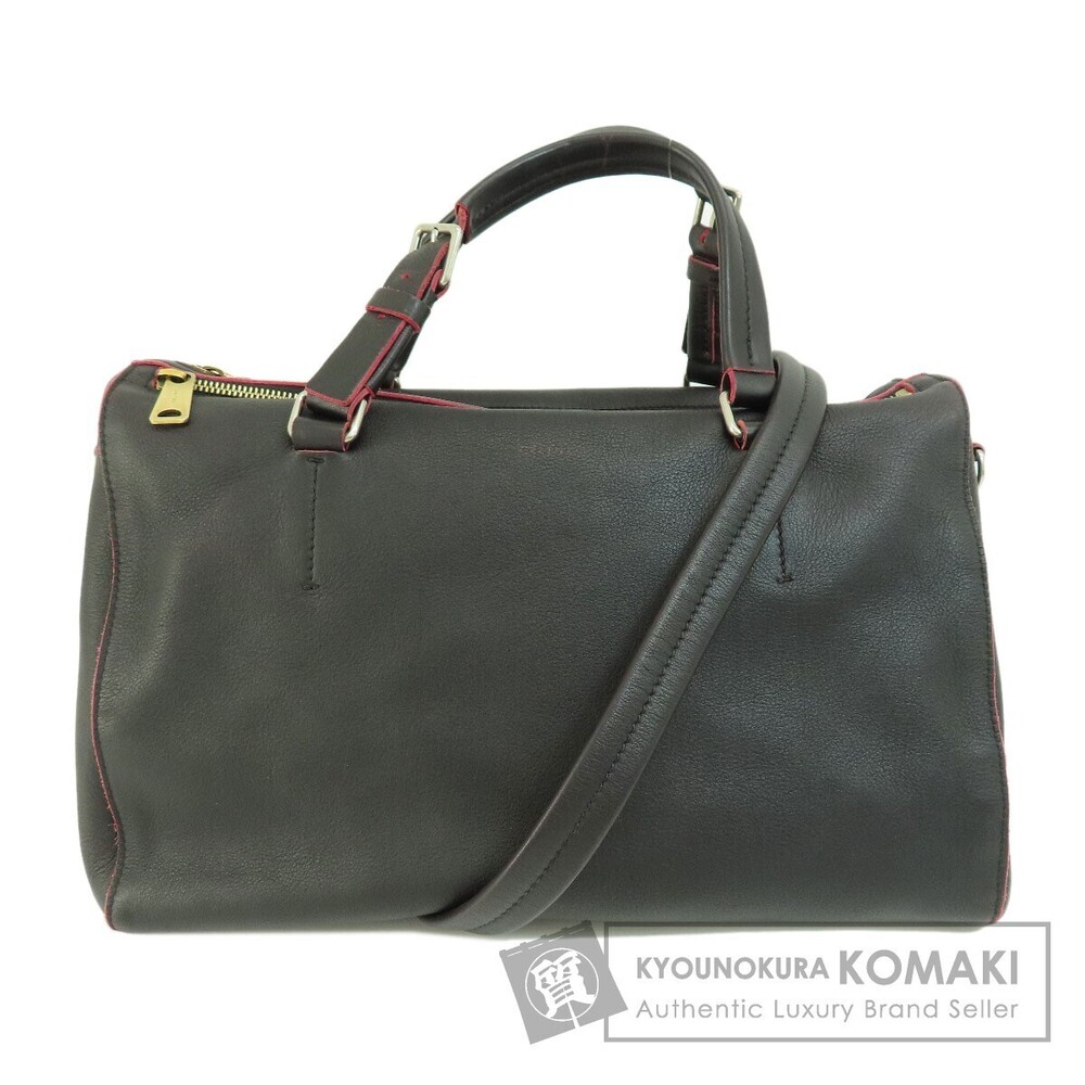 Celine handbag calfskin Leather Shoulder Bag Black